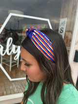 Blue & Orange Sparkle Headband