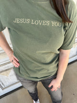 Custom Jesus Loves You Tee