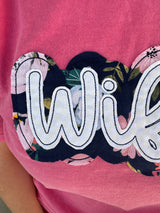 Double Stacked Wifey Embroidered Tee