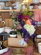 Hot Coffee & Blooms Arrangement