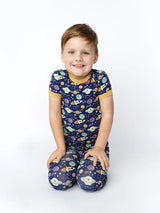 Out of This World Space Bamboo Short Sleeve Kids Pajamas Set