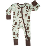 Giddy Up! Bamboo Baby Convertible Footie Pajama