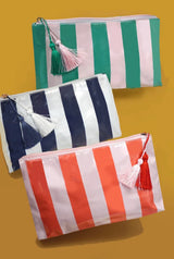 Travel Stripe Cosmetic Pouch