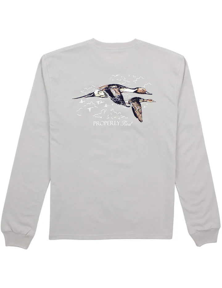 Boys Pintails LS Ice Grey Longsleeve Shirt