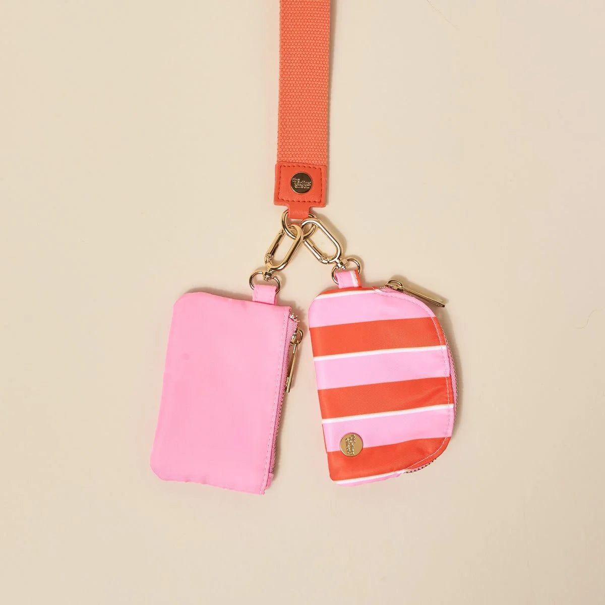 Sicily Stripes Pink Duo Wristlet
