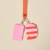 Sicily Stripes Pink Duo Wristlet