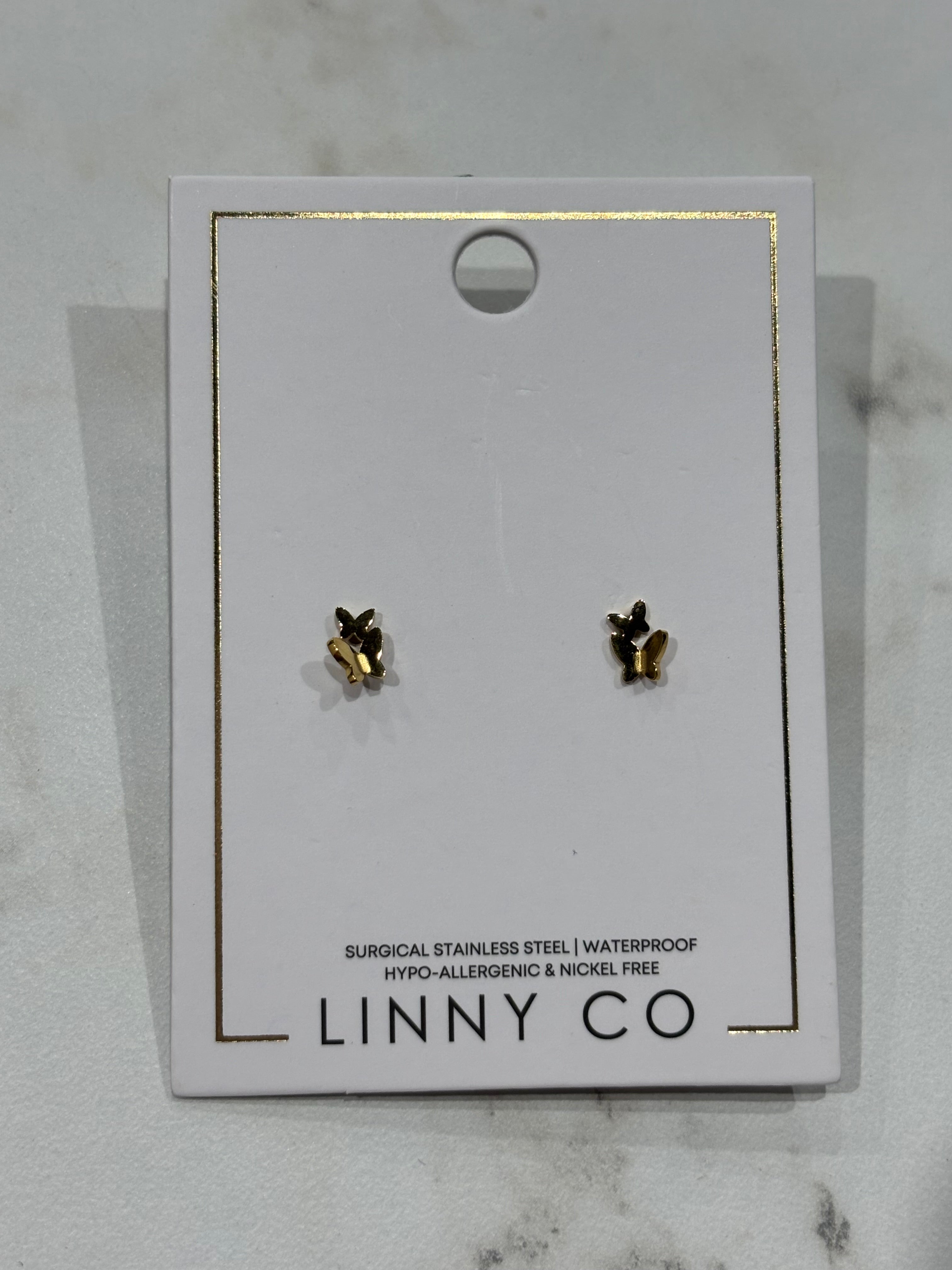 Linny Co Screw on Back Lark Butterfly