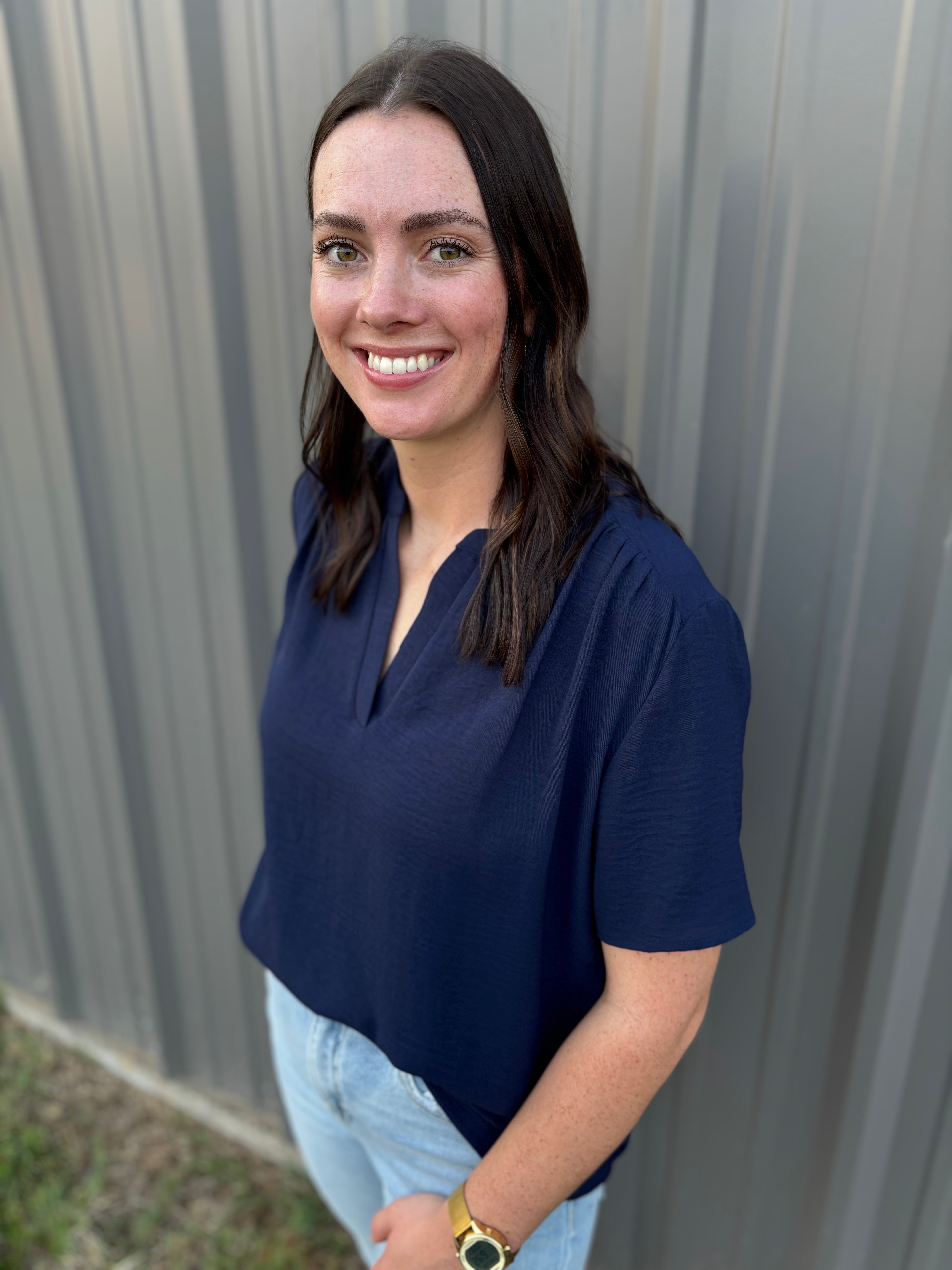 Danielle Basic Top, Navy