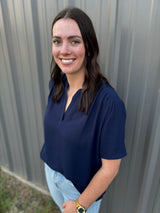 Danielle Basic Top, Navy