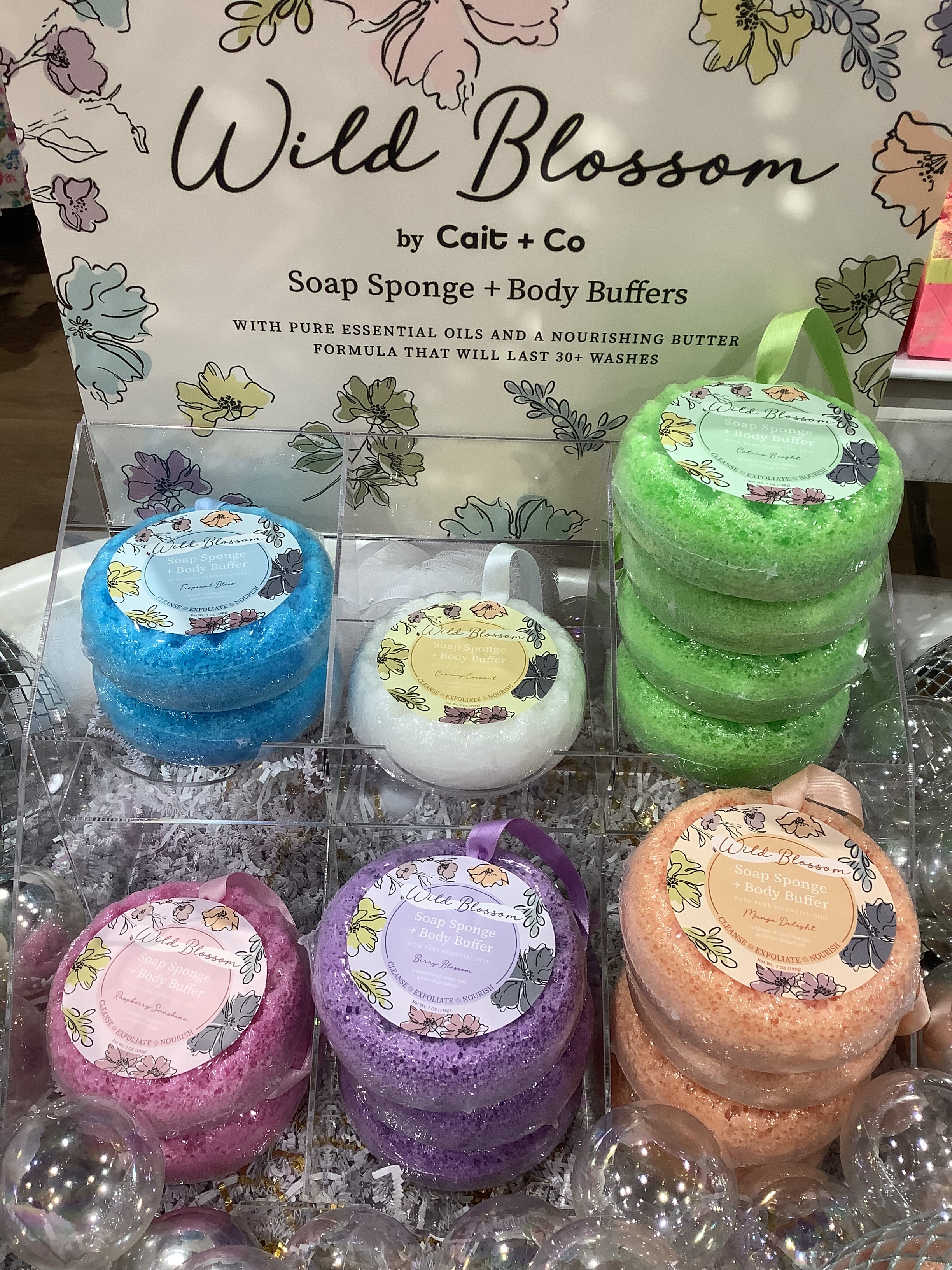 Wild Blossom Soap Sponge and Body Buffer