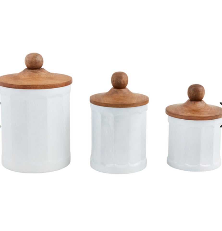 Milk Glass Canister Set