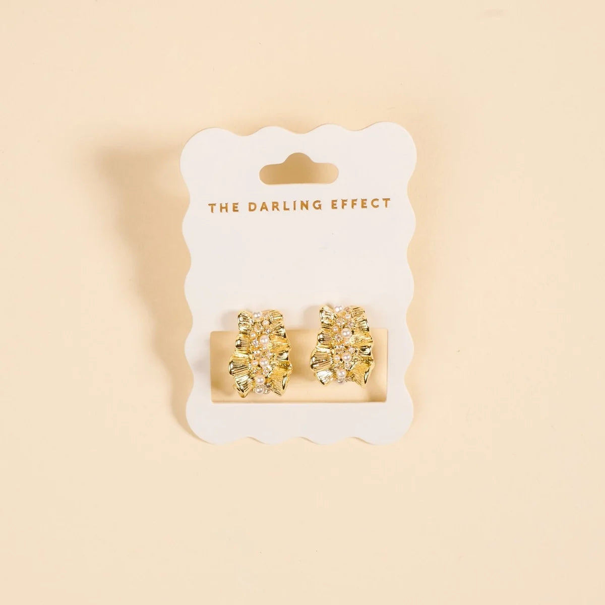 Golden Ruffle Earrings