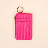 Hot Pink Ripple Ridge Keychain Wallet