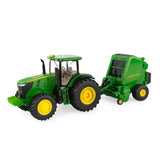John Deere 7270R Tractor And Baler