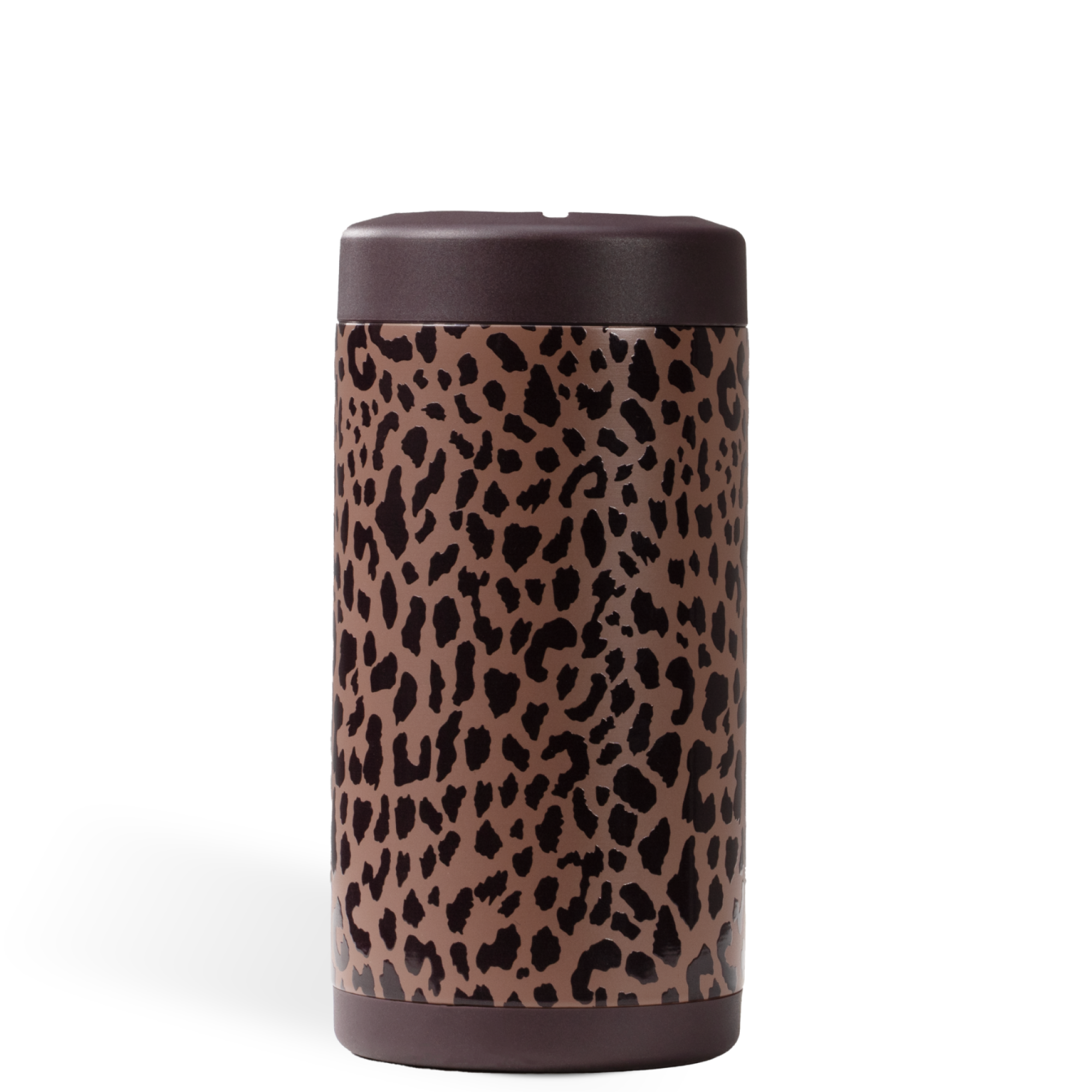 Brown Leopard HydroJug 16 oz Can Cooler
