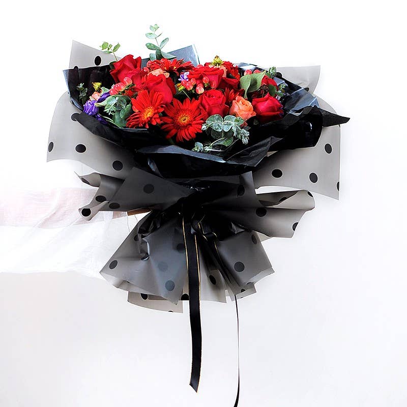 Waterproof Flower Wrapping Paper 24"x24" Dots Design