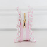 Pink Polka Striped Tech Pouch