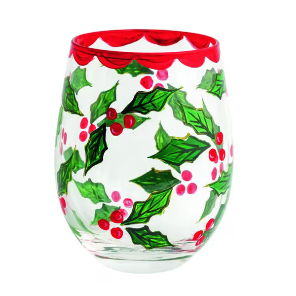 Christmas Painted Wine Glasses