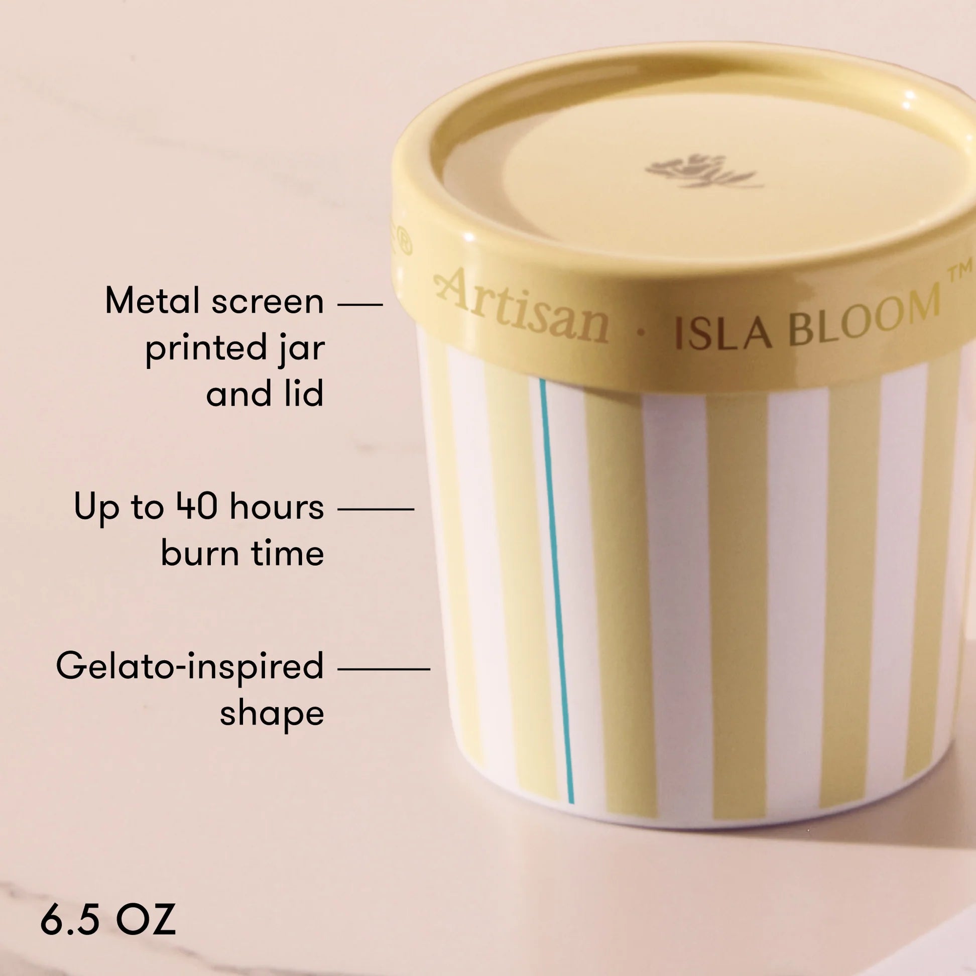 Isla Bloom Artisan Gelato Cup Candle 6.5oz