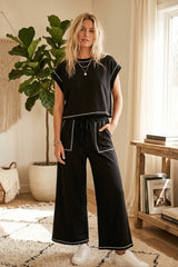 Shelly Scuba Raw Edge Lounge Set