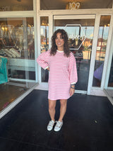 Stripe sleeved dress