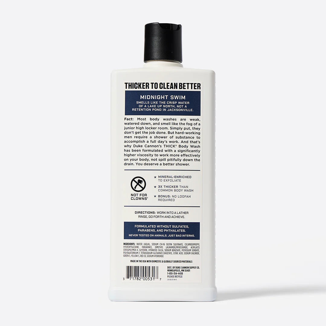 Duke Cannon Midnight Swim Body Wash