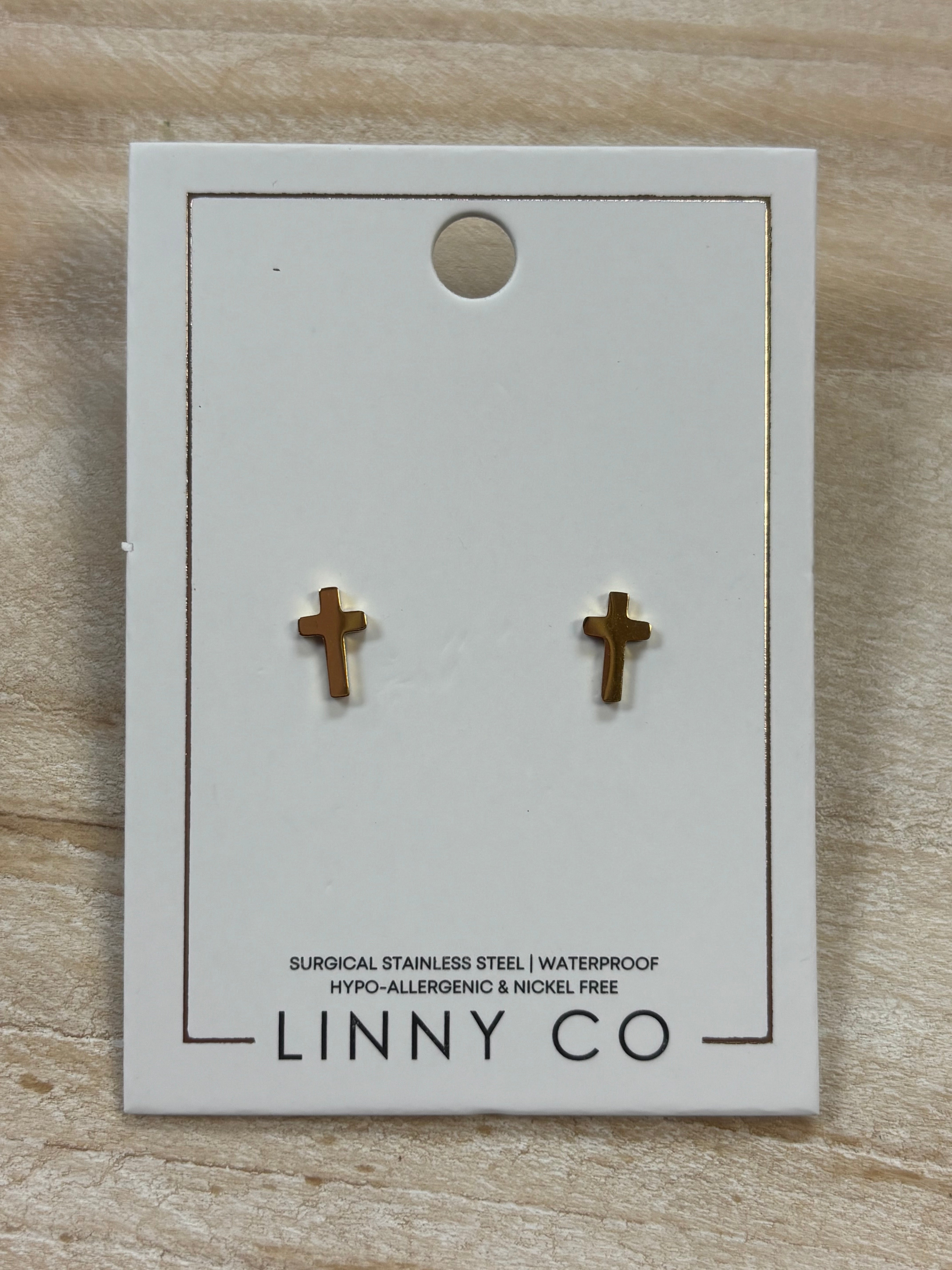 Linny Co Catherine Cross Earrings