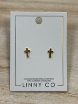 Linny Co Catherine Cross Earrings