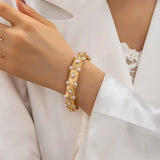 Gold & Pearl Bangle