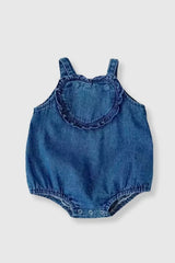 Heart Denim Romper