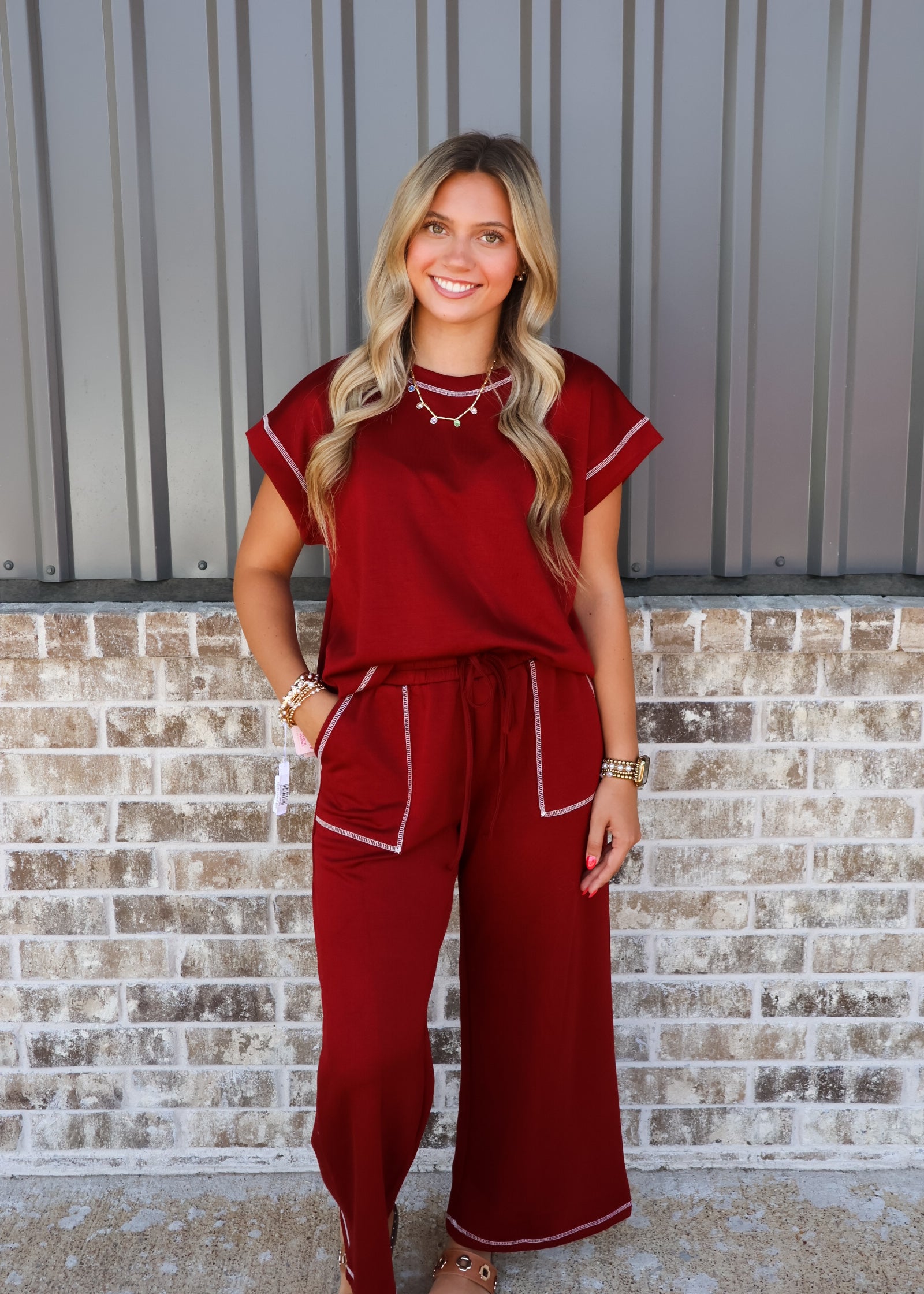 Shelly Scuba Raw Edge Lounge Set
