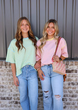 Striped Relaxed Fit Knit Tee