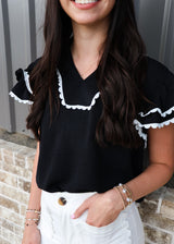 Kim Ruffle Top