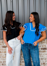 Kim Ruffle Top