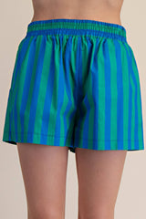 Audrey Striped Elastic Band Shorts