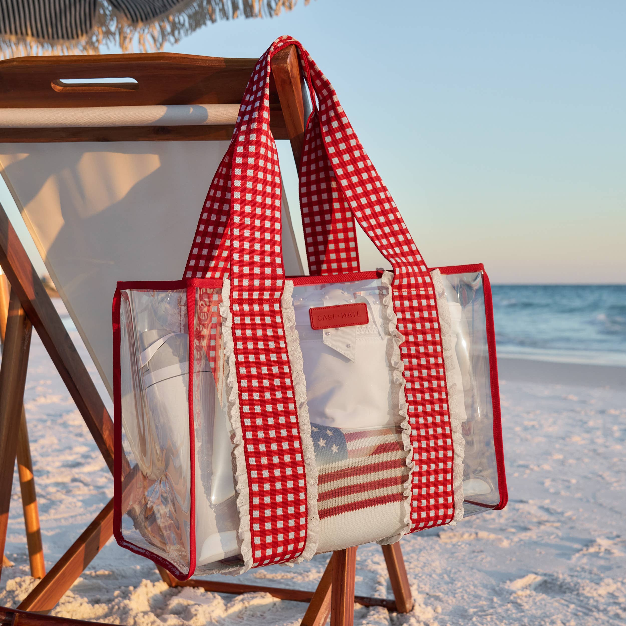 Case-Mate Cherry Gingham Jelly Tote Bag (Classic)