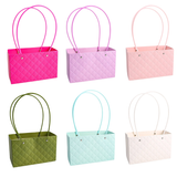 Quilted Waterproof Flower Gift Bags - 5.3" x 8.7" x 4"