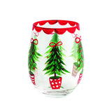 Christmas Painted Wine Glasses