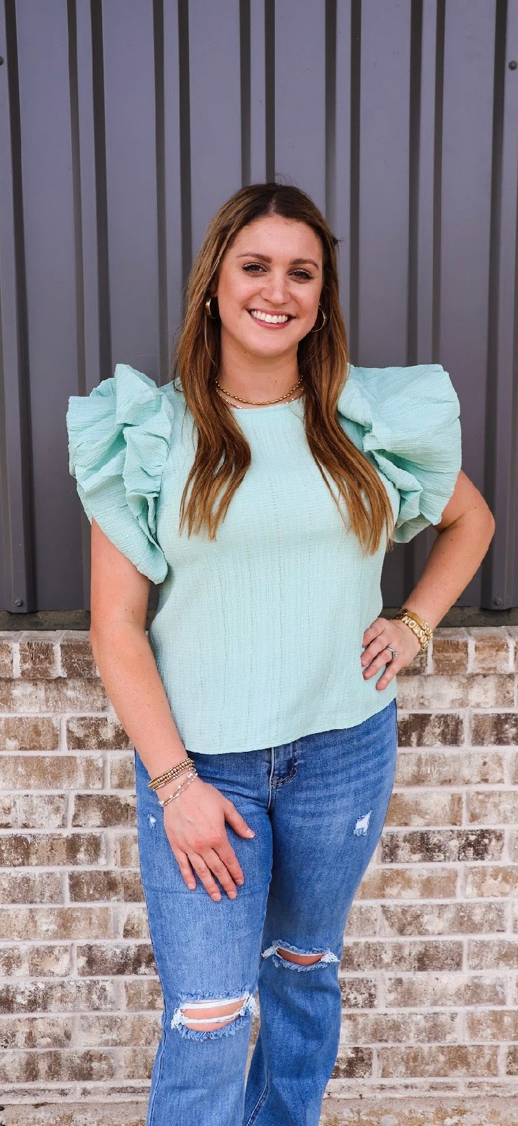 Ellie Ruffle Puff Top