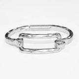 Silver Square Hinge Cuff