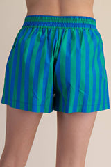 Audrey Striped Elastic Band Shorts