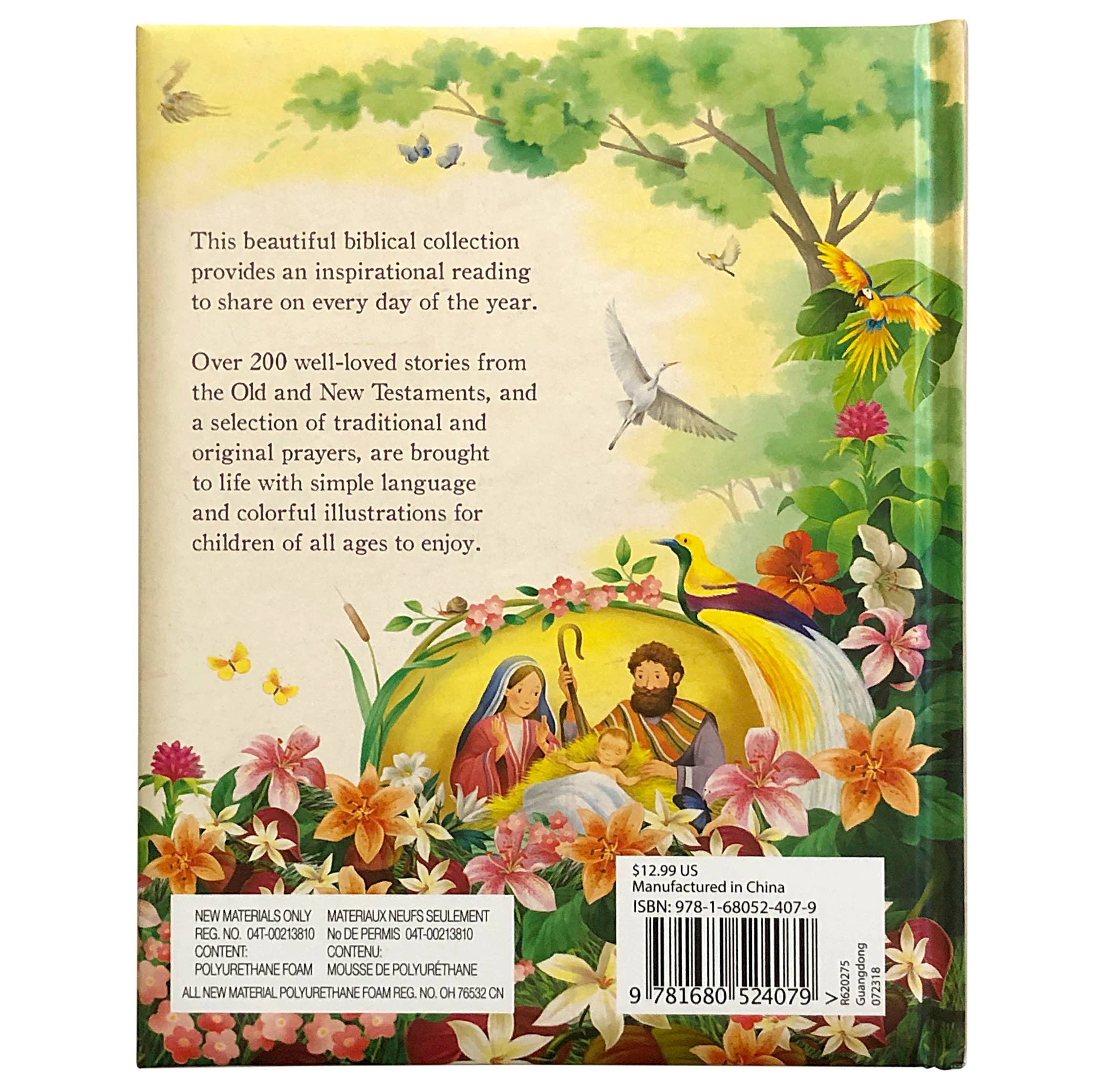 365 Bible Stories and Prayers Religious Keepsake Book