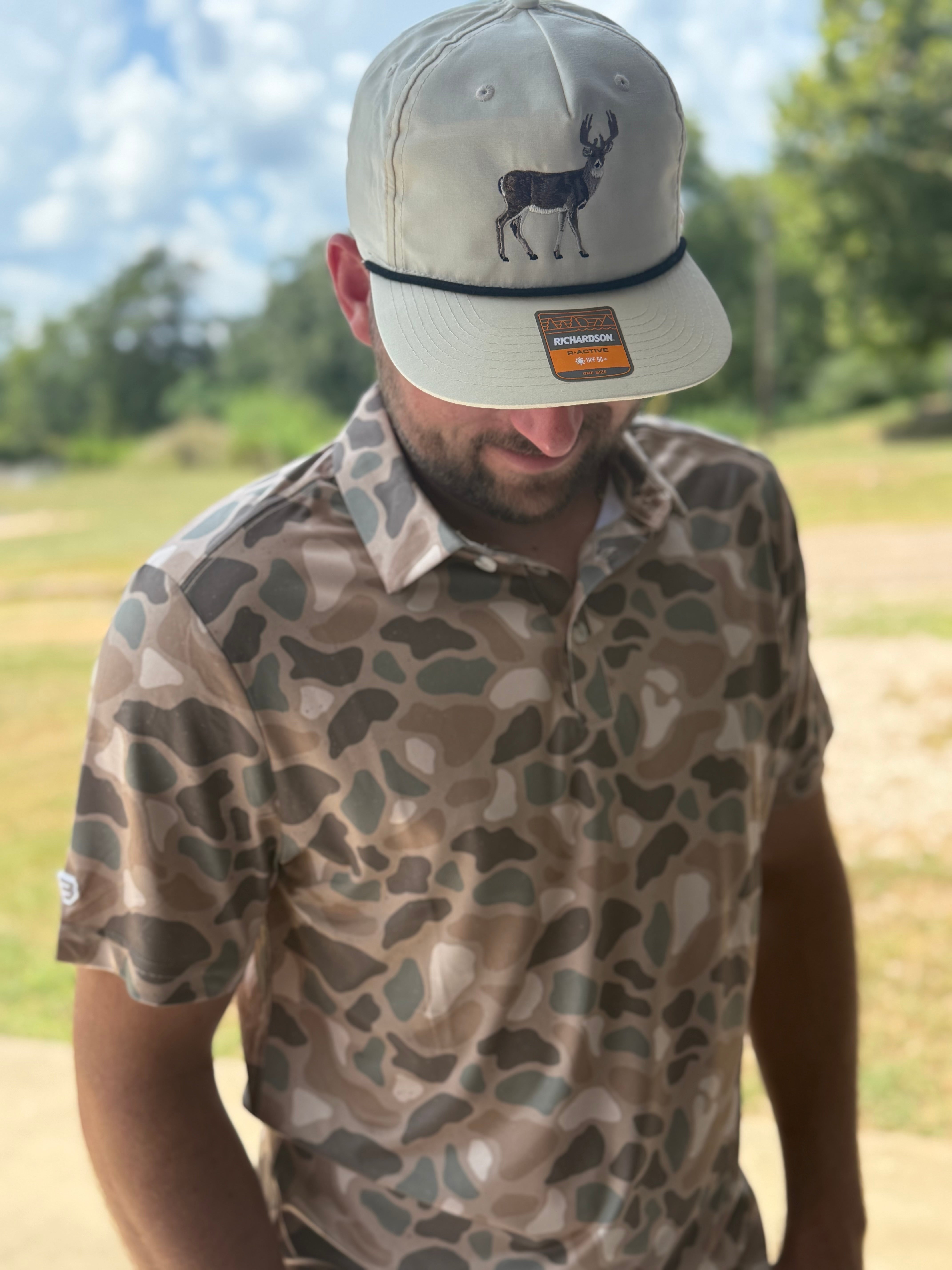 B3 Outdoors White Tail Deer Light Cream Cap