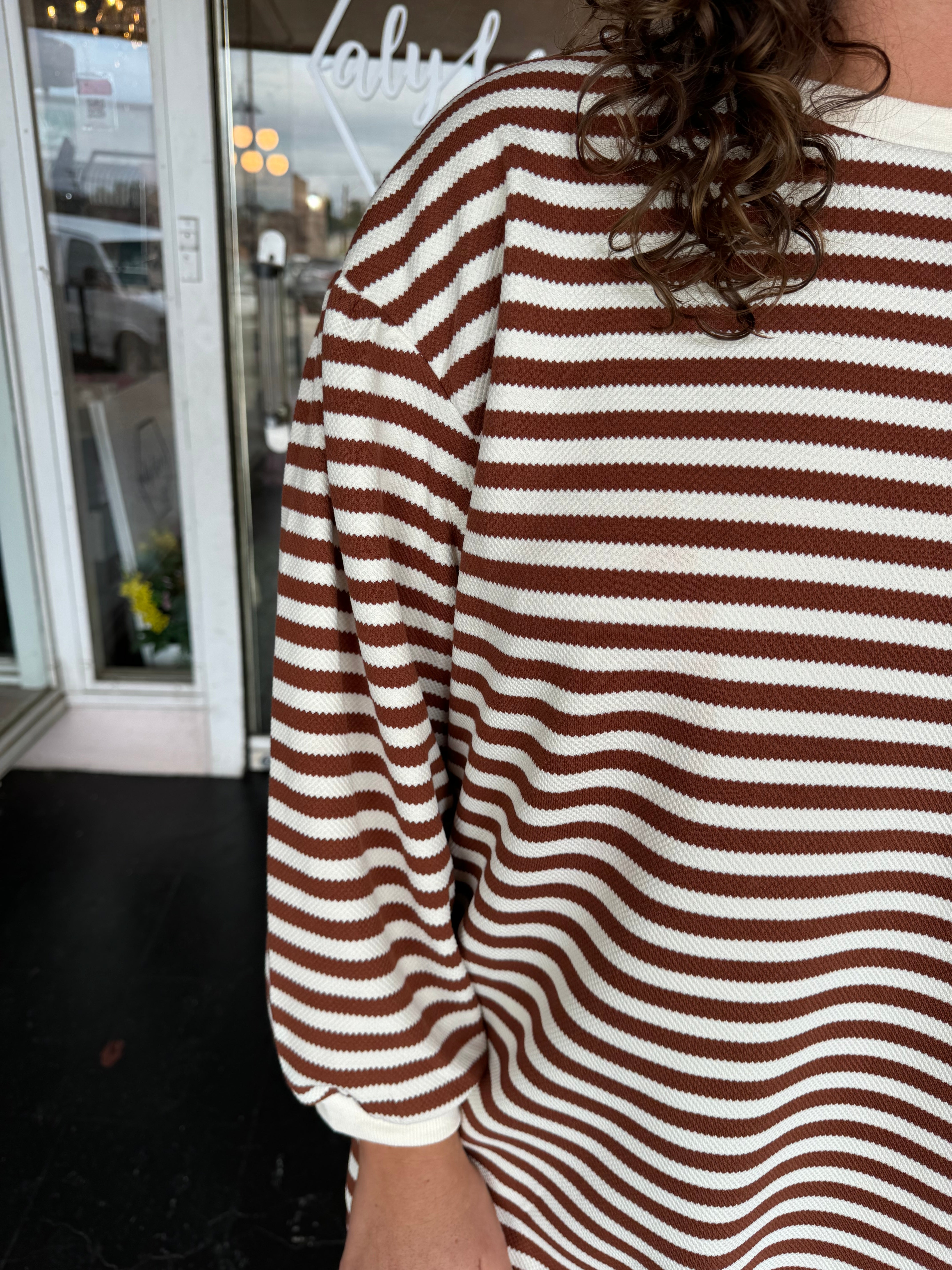 Stripe sleeved dress