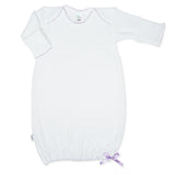 Paty Knit Gown Lavender With Bow