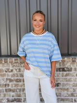 Americana Striped Oversized Tee