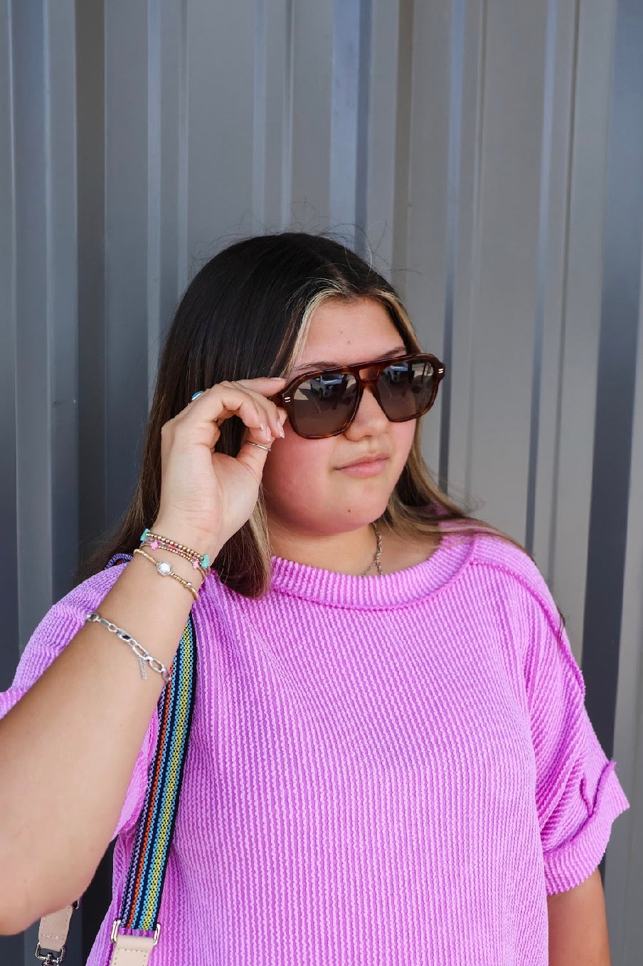 Orchid Corded Ribbed Top