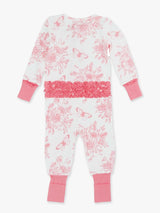 Bubblegum Pink Butterfly Toile One Piece PJs