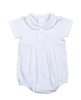 White Round Collar Bubble Onesie