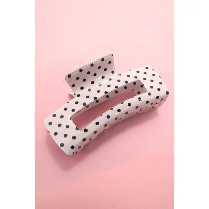 Pink Polka Dot Hair Clip